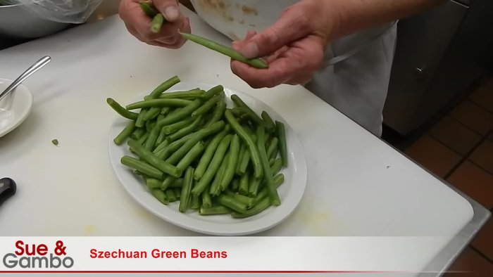 Trim green beans to 2-3 inches long.