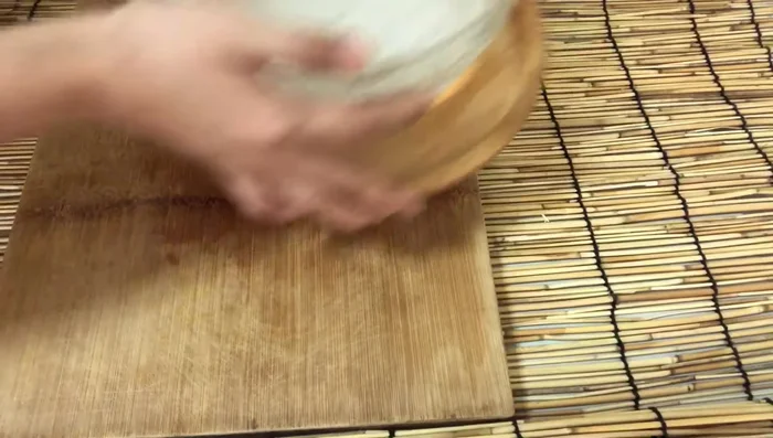 Soak glass noodles in water until soft.