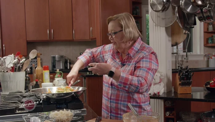 Add one beaten egg and stir quickly to combine.