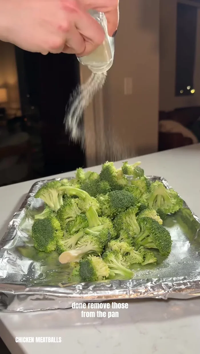 Roast broccoli (optional): Roast broccoli in the oven while the meatballs are browning.