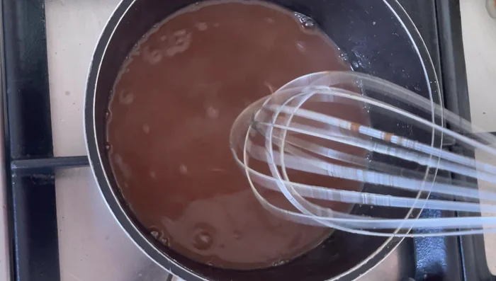 Make the dipping sauce: In a pot, combine plum sugar, fish sauce, and tamarind sauce. Stir over medium-low heat until combined.