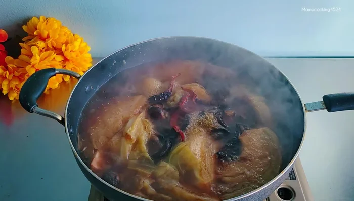 Simmer: Stew for at least 1 hour, or until cabbage is tender.