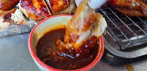 Rotisserie Chicken Recipe with Spicy Tamarind Dipping Sauce