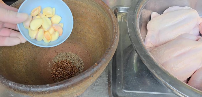 Prepare the marinade by mixing all the marinade ingredients.