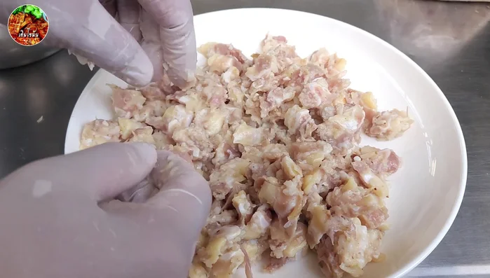Optional: Remove rice and garlic before frying for a nicer presentation.