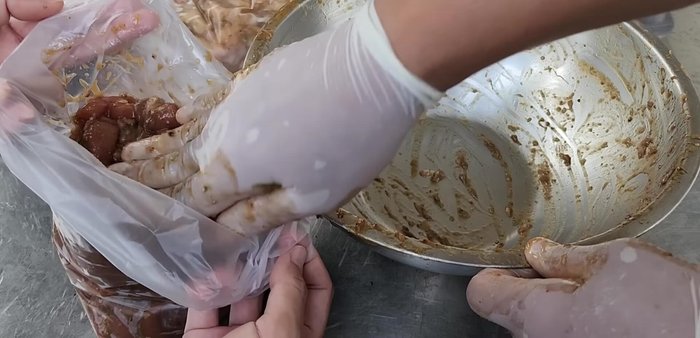 Marinate both pork and chicken overnight (or at least 3-4 hours).