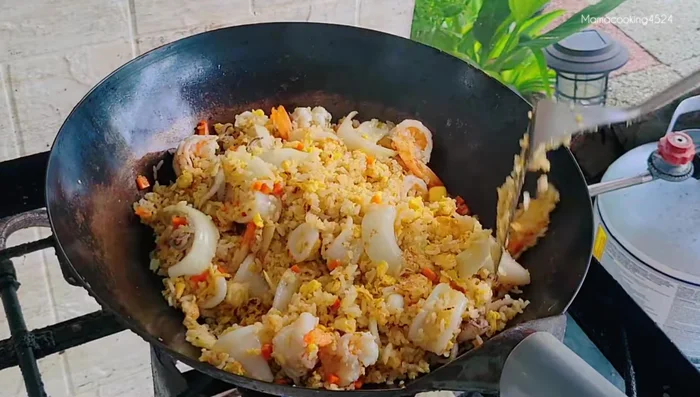 Stir until butter melts and rice is fragrant.