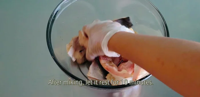 Let the mixture rest for 10 minutes.