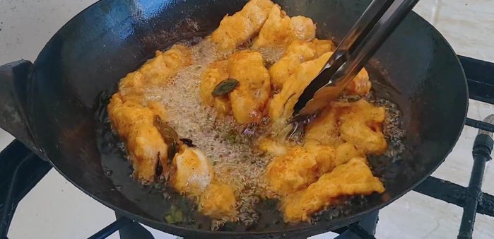 Flip and continue frying until golden brown.