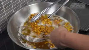 Crispy Fried Corn Cakes with Spicy Curry Paste
