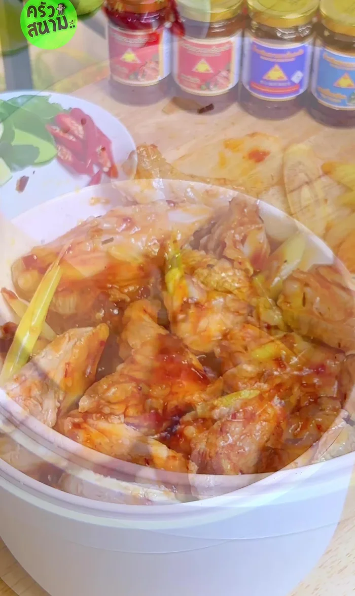 Add sugar, fish sauce, and water. Mix well.