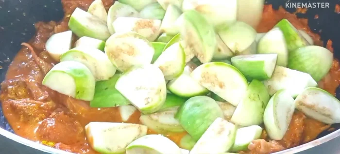 Add the eggplant and mix well.