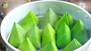 Two-Color Sticky Rice with Banana & Black Beans Recipe
