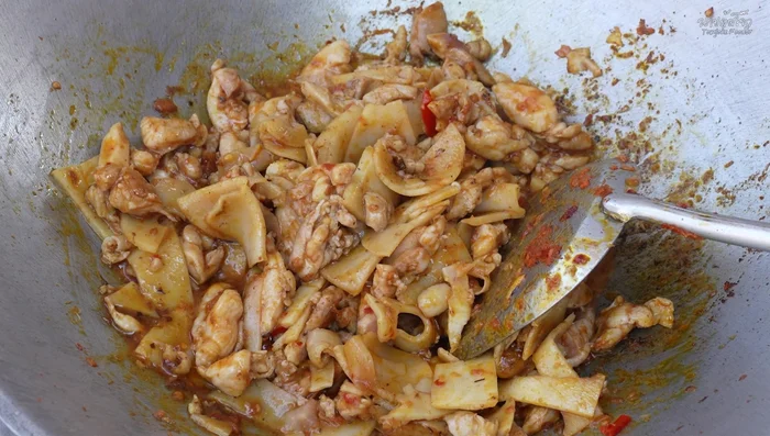 Stir-fry until everything is well combined.