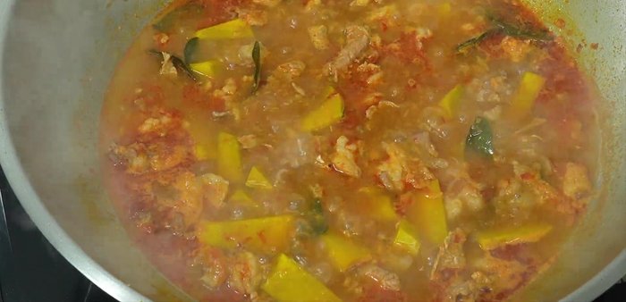 Simmer until pumpkin is tender.