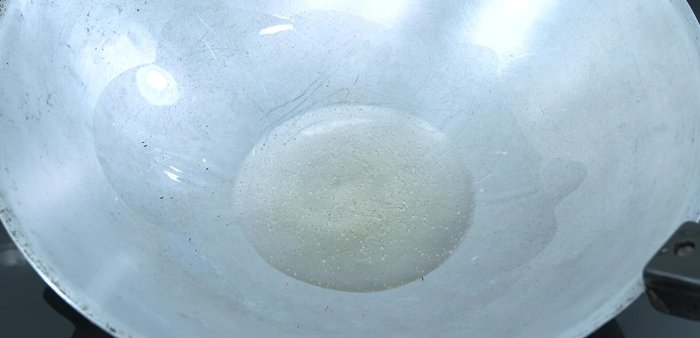 Fry the tofu until cooked.