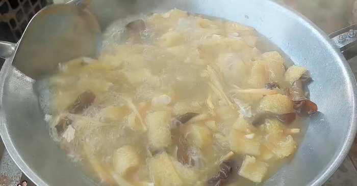 Cook until the glass noodles are cooked through but still firm. Avoid overcooking.