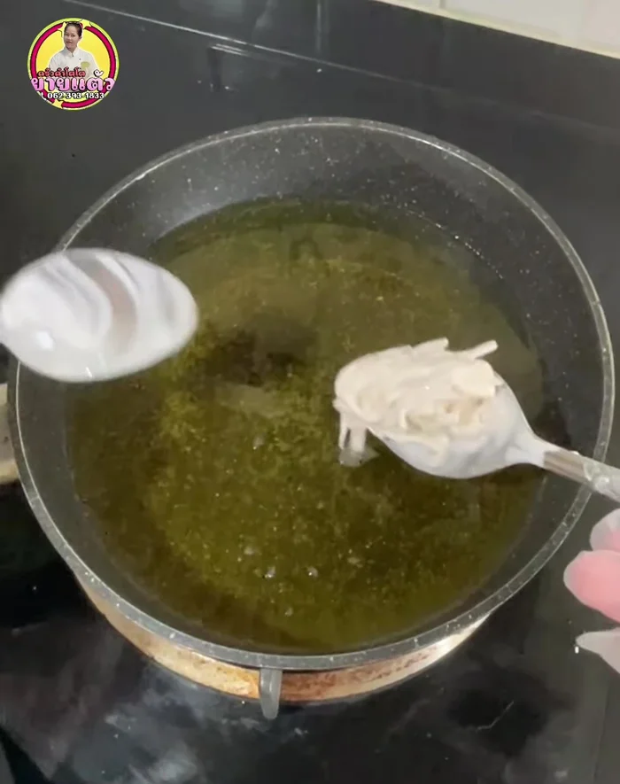 Fry the taro: Heat oil in a pan over medium heat. Add the taro and fry, stirring occasionally, until golden brown. Remove and drain excess oil.