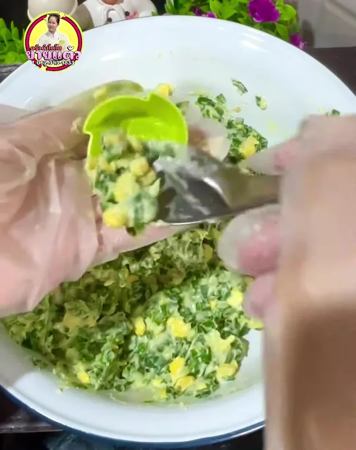 Fill the mold: Spoon the dough into the mold, pressing to fill completely.