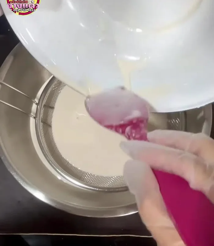 Strain the flour mixture for a smoother batter.