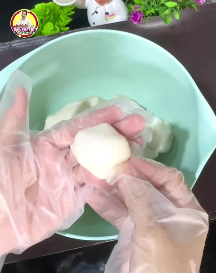 Shape the dough into balls (approx. 40 grams each), flatten, and roll gently.