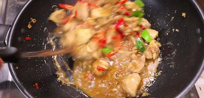 Add shrimp paste, fish sauce, and sugar. Stir to combine and cook until fragrant.