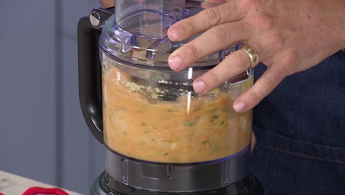 Pulse the mixture in the food processor until combined but still with some texture.