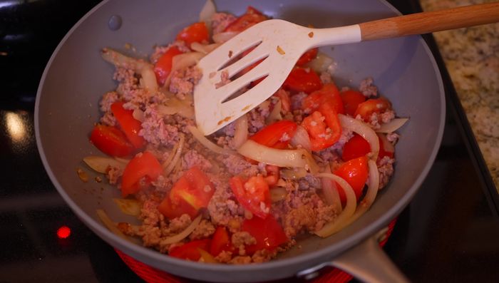 Add soy sauces (mushroom, black, sweet black), oyster sauce, sugar, and chili sauce to taste.