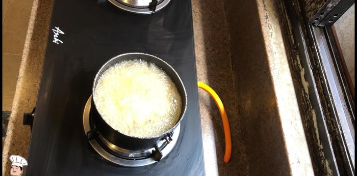 Deep fry chicken until golden brown and crispy (about 2-3 minutes per side).