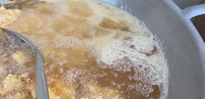 Fry the chicken at medium-high heat, then reduce to medium heat until golden brown and crispy.