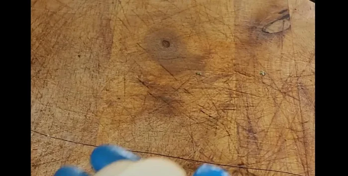 Cut the eggs in half.