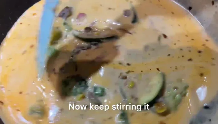 Add mixed herbs and stir.