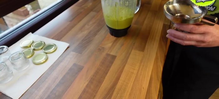 Fill the paste into sterilized jars, pressing down to remove air bubbles.