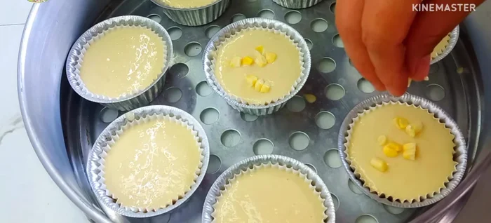 Decorate with raw corn kernels.
