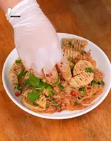 Spicy Glass Noodles with Minced Pork & Pork Sausage Recipe