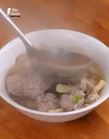Clear Soup with Oyster & Wood Ear Mushrooms & Pork Balls Recipe