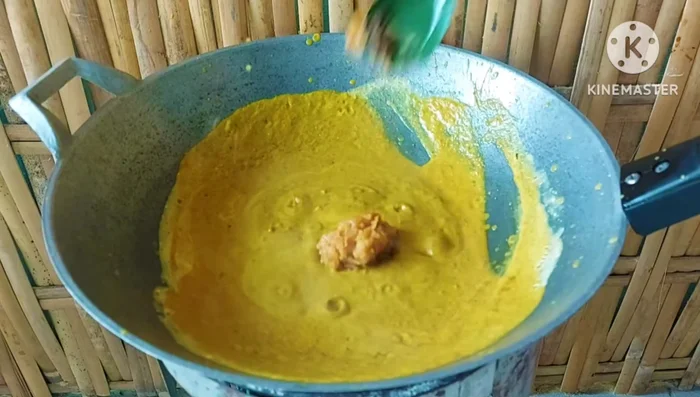 Season with sugar, coconut milk, and MSG (optional). Add salt to taste.