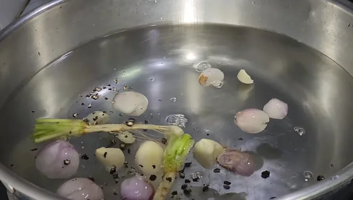 Add water to a pot and bring to a boil over high heat.