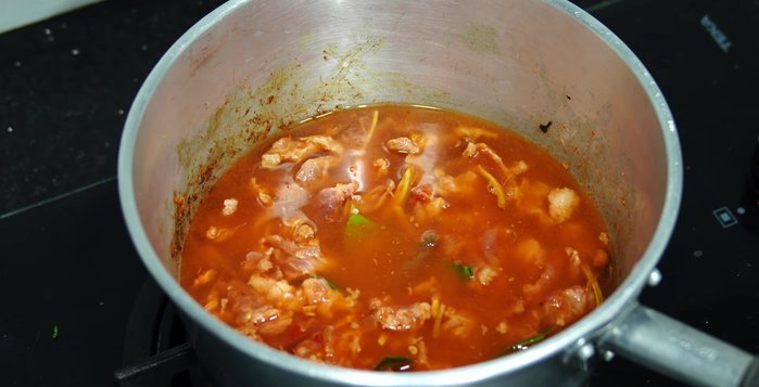 Bring to a boil, then add eggplant. Eggplant cooks quickly due to its small size.