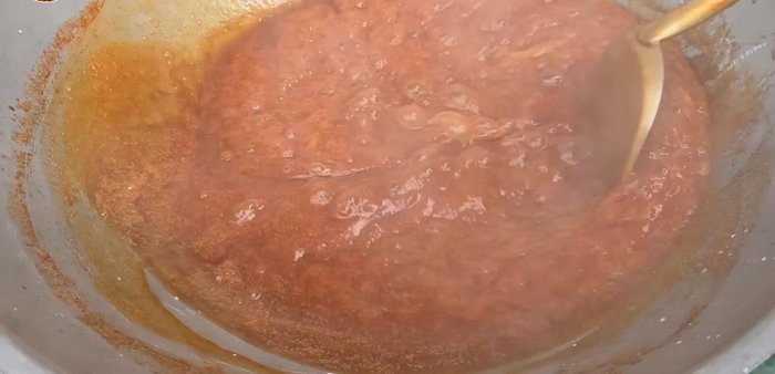 Stir in evaporated milk before turning off the heat.