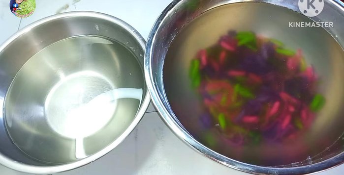 Immediately transfer the cooked noodles to a bowl of cold water to stop the cooking process and prevent cracking.