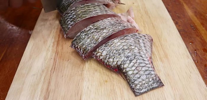 Season the fish with ginger, herbs, and spices.