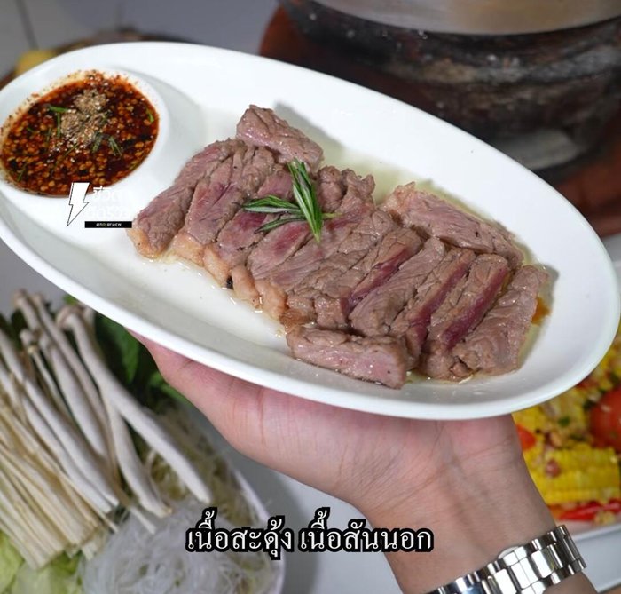 Serve the grilled pork with various sides and dipping sauce.