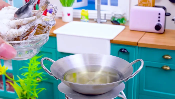 Fry the crab.