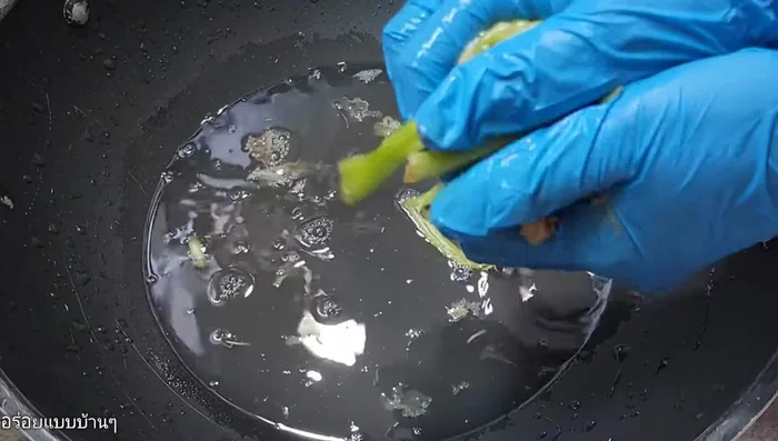 Rinse with water to remove saltiness.