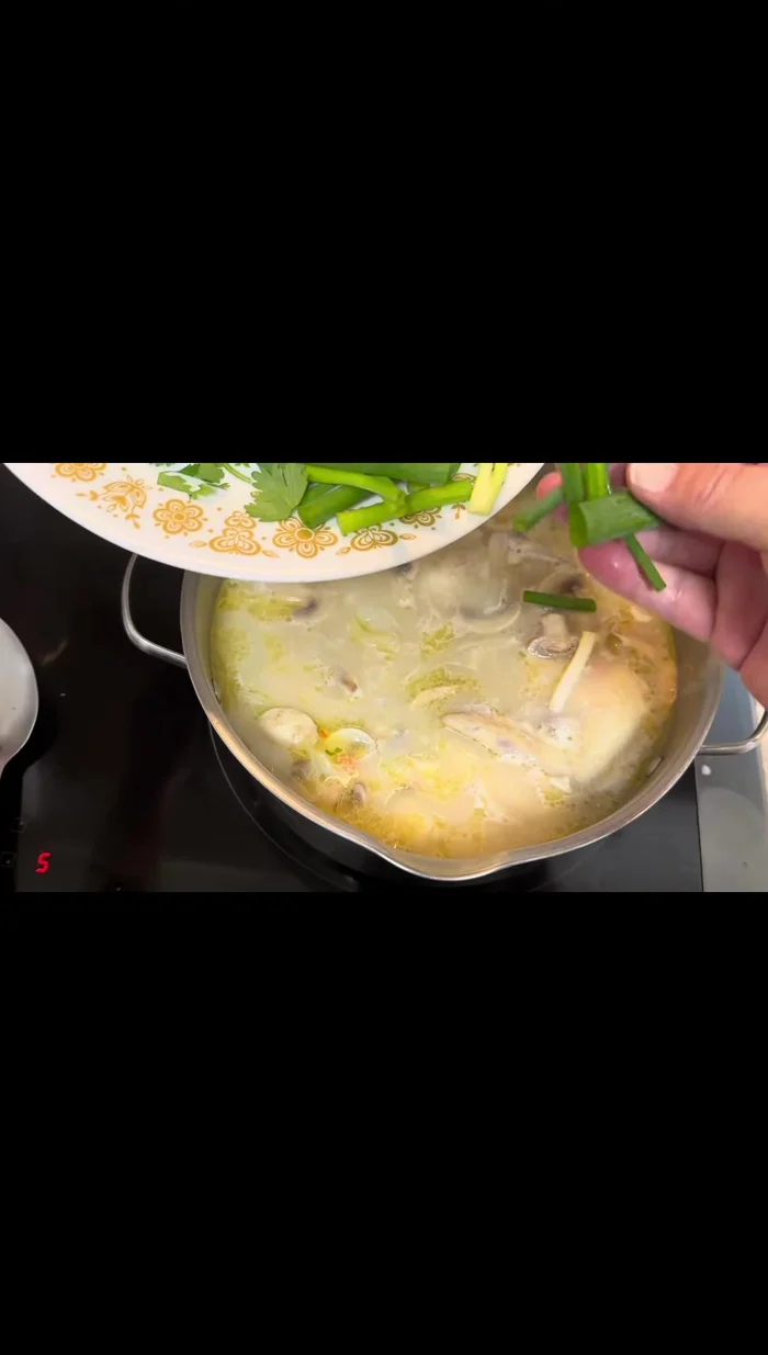 Simmer for a few minutes until heated through. Add remaining green onions and cilantro before serving.