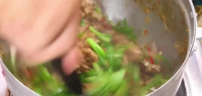 Prepare the chicken and ingredients.