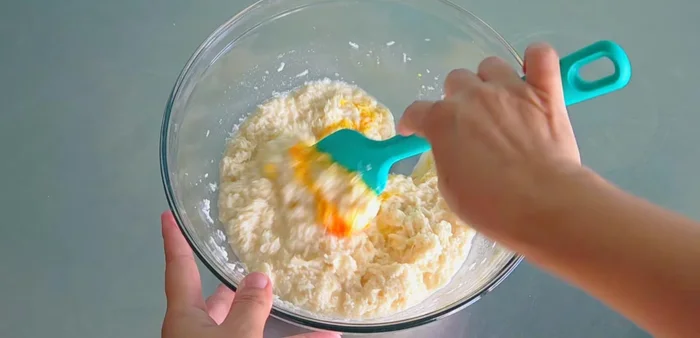 Add food coloring (optional) and mix again.
