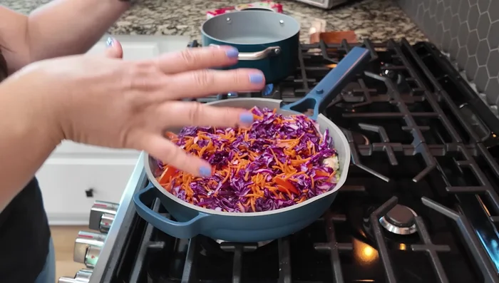 Cover and cook for a few minutes to allow vegetables to soften.