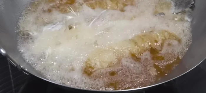 Fry until golden and crispy, flipping halfway. Use medium-high heat and adjust as needed.